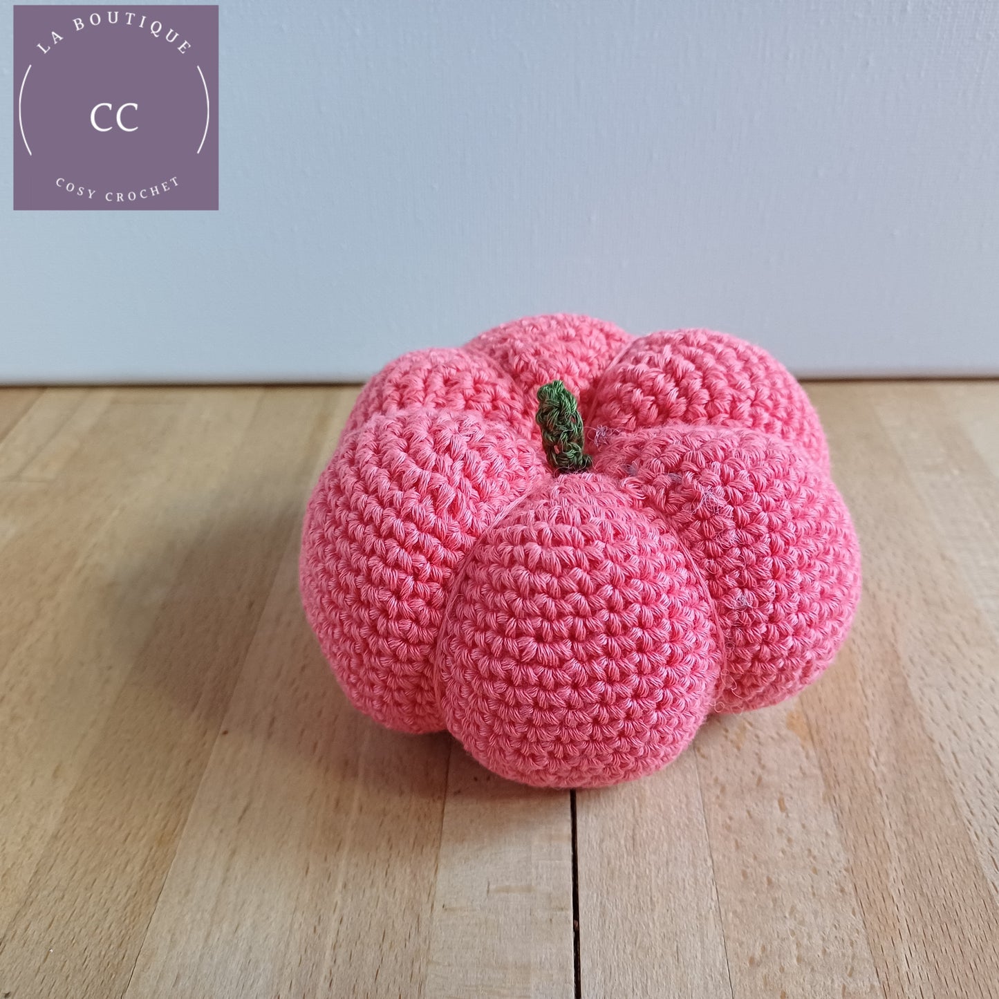 Citrouille décorative rose orangé