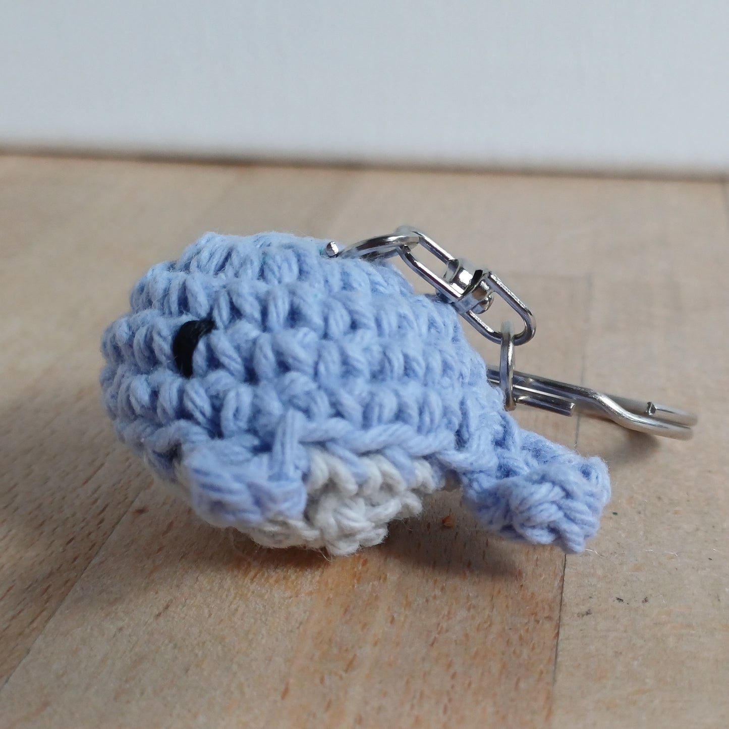 Porte-clés mini baleine mauve
