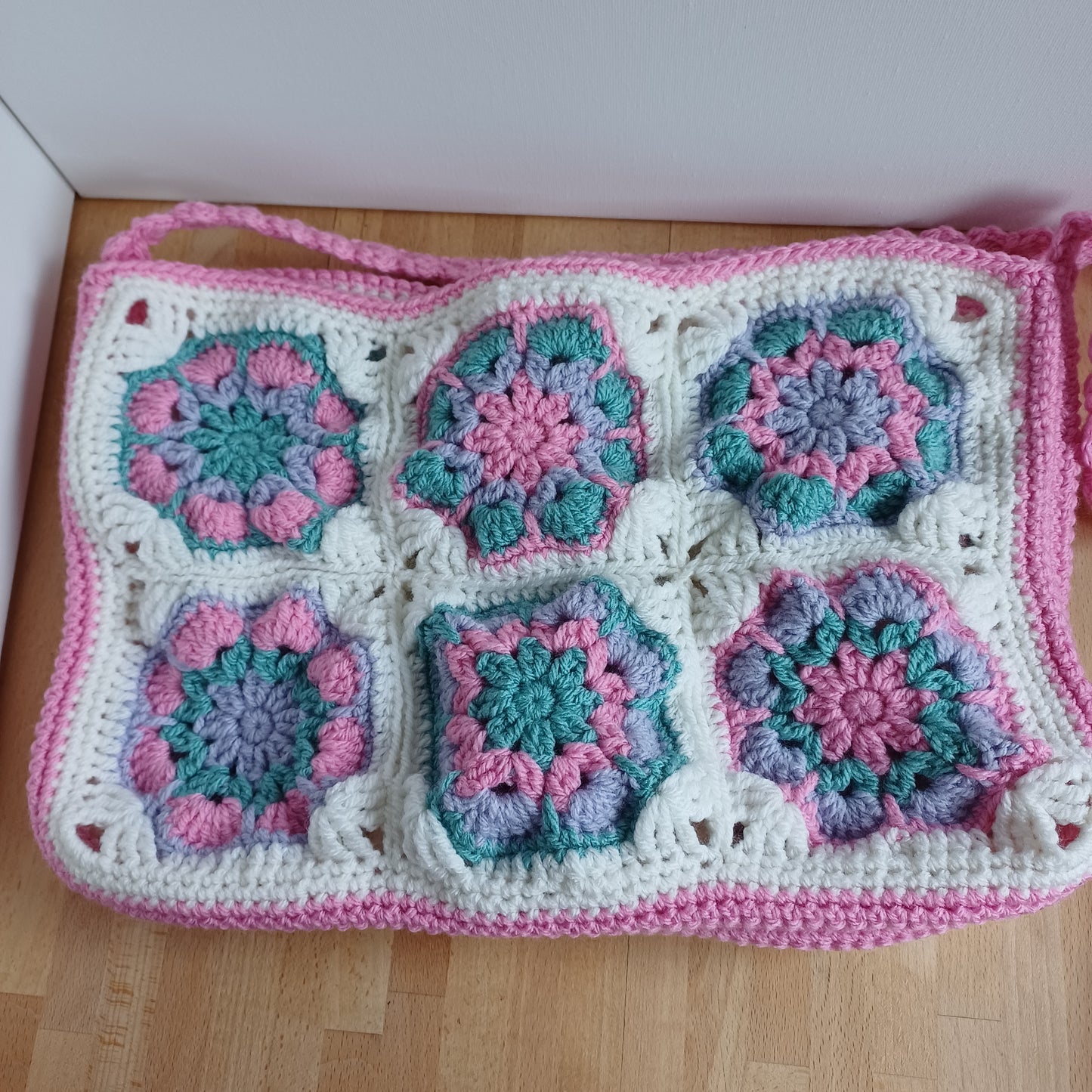 Grand sac bandoulière rose
