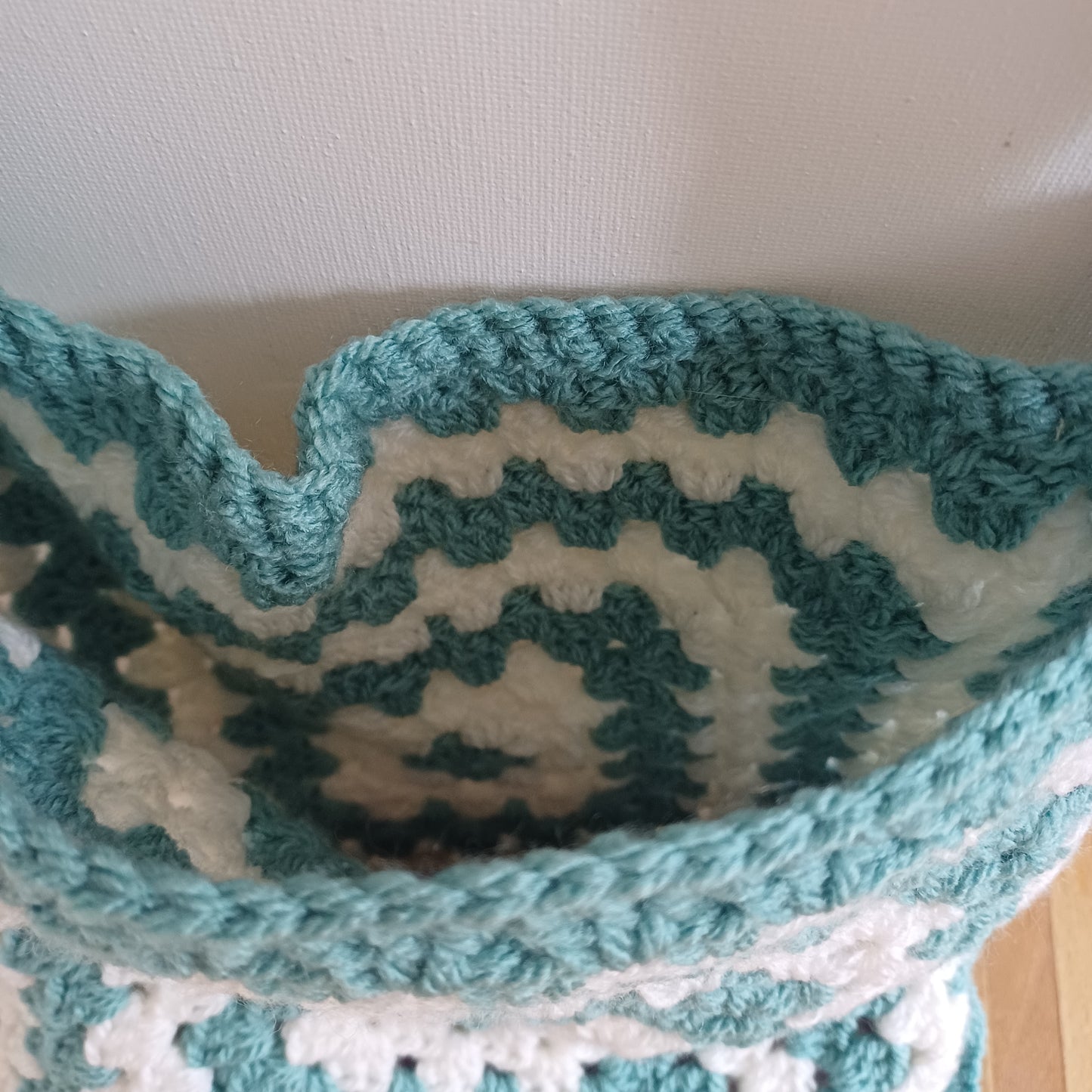 Tote bag vert et blanc