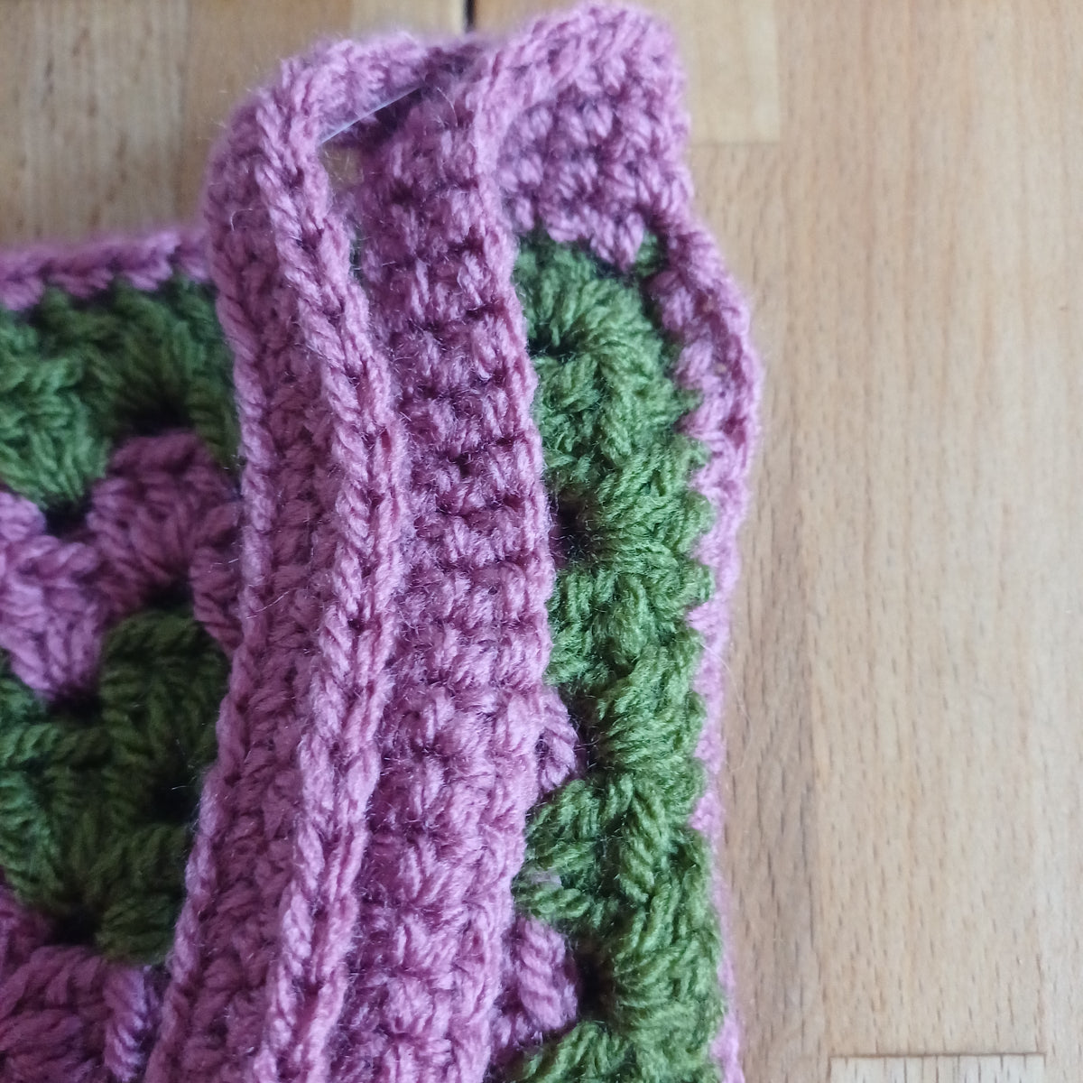 Tote bag rose et vert