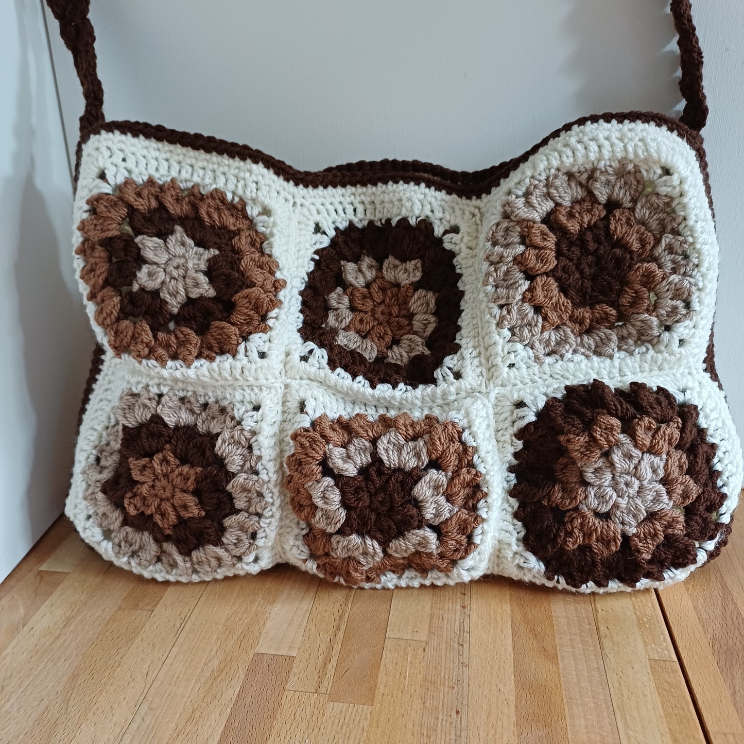 Grand sac bandoulière marron
