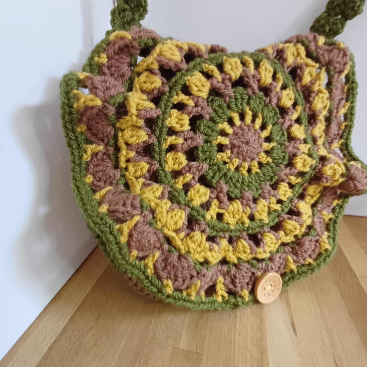 Sac rond mandala marron