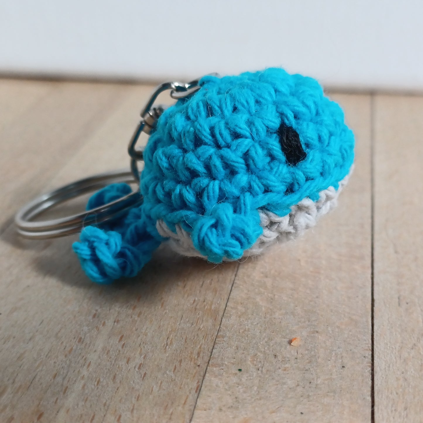 Porte-clés mini baleine bleue