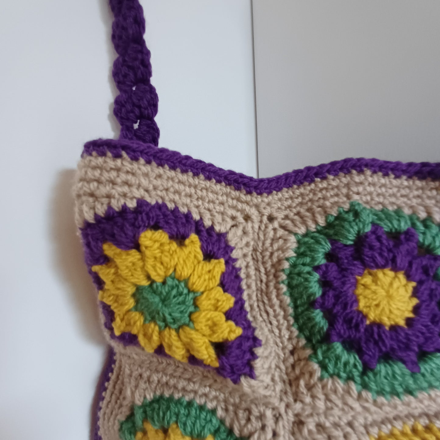 Grand sac bandoulière violet