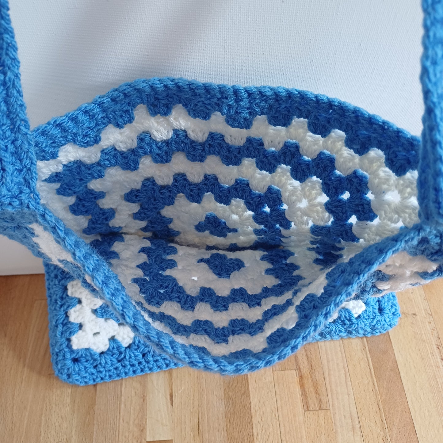 Tote bag bleu et blanc