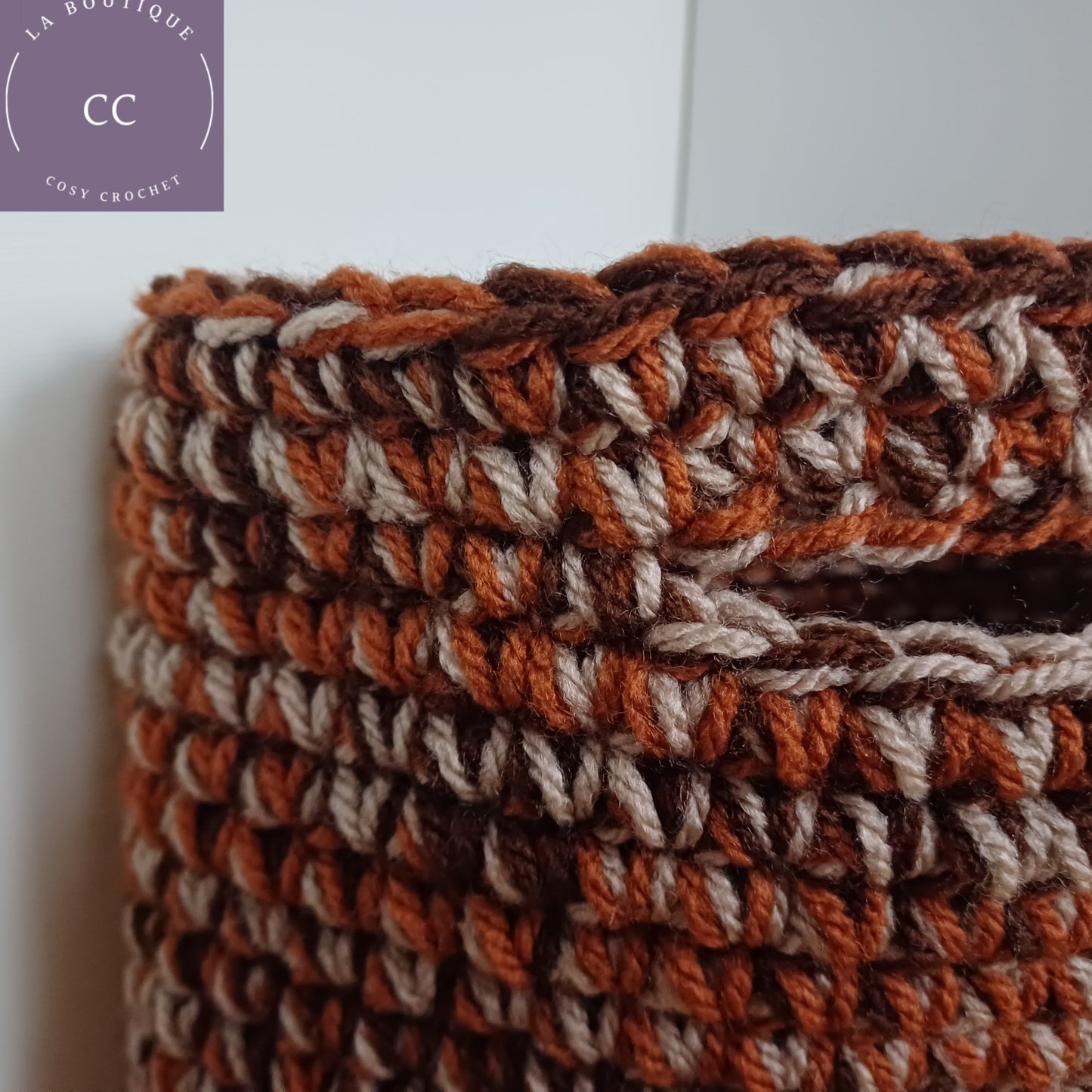 Panier sac déco multicolore marron