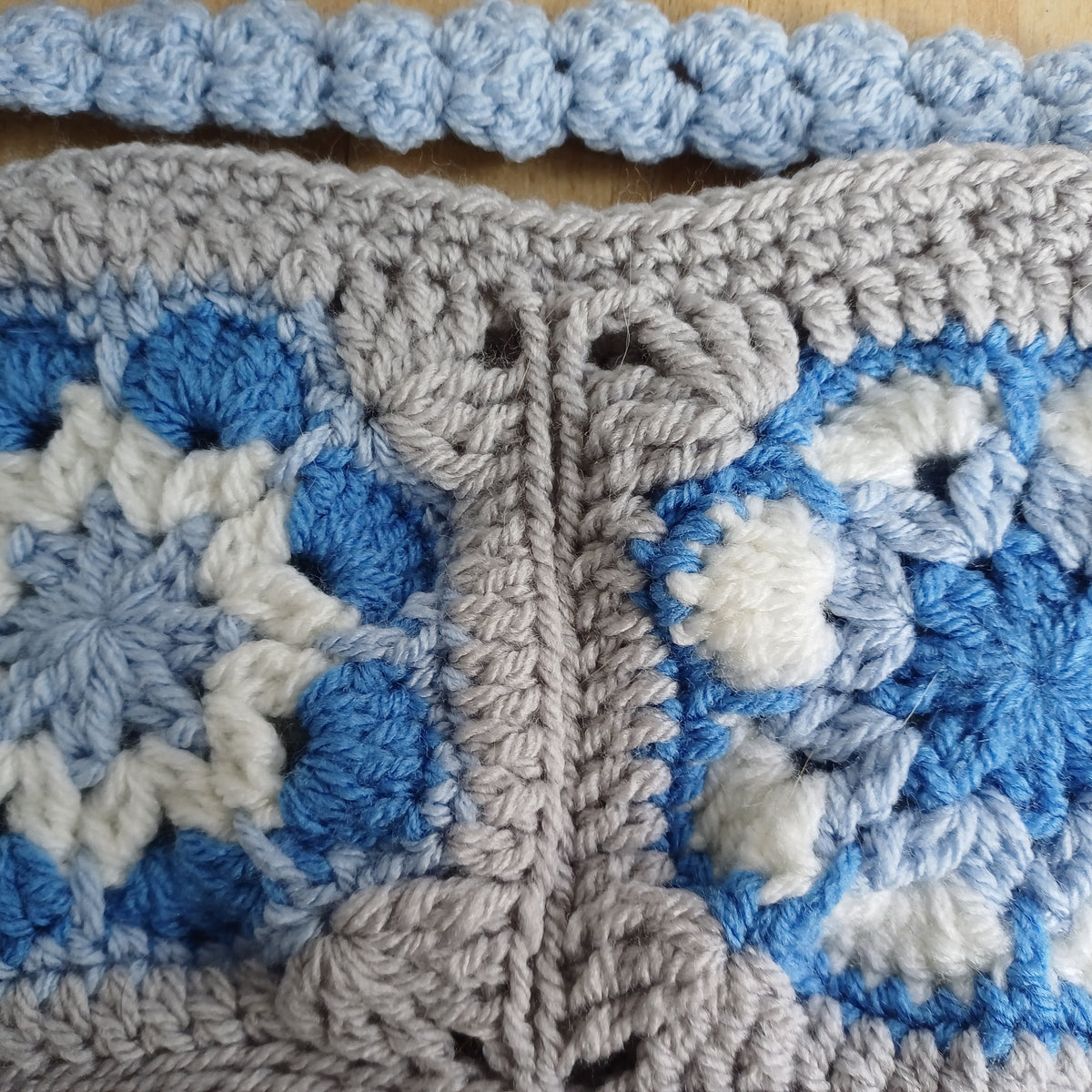 Grand sac bandoulière bleu clair