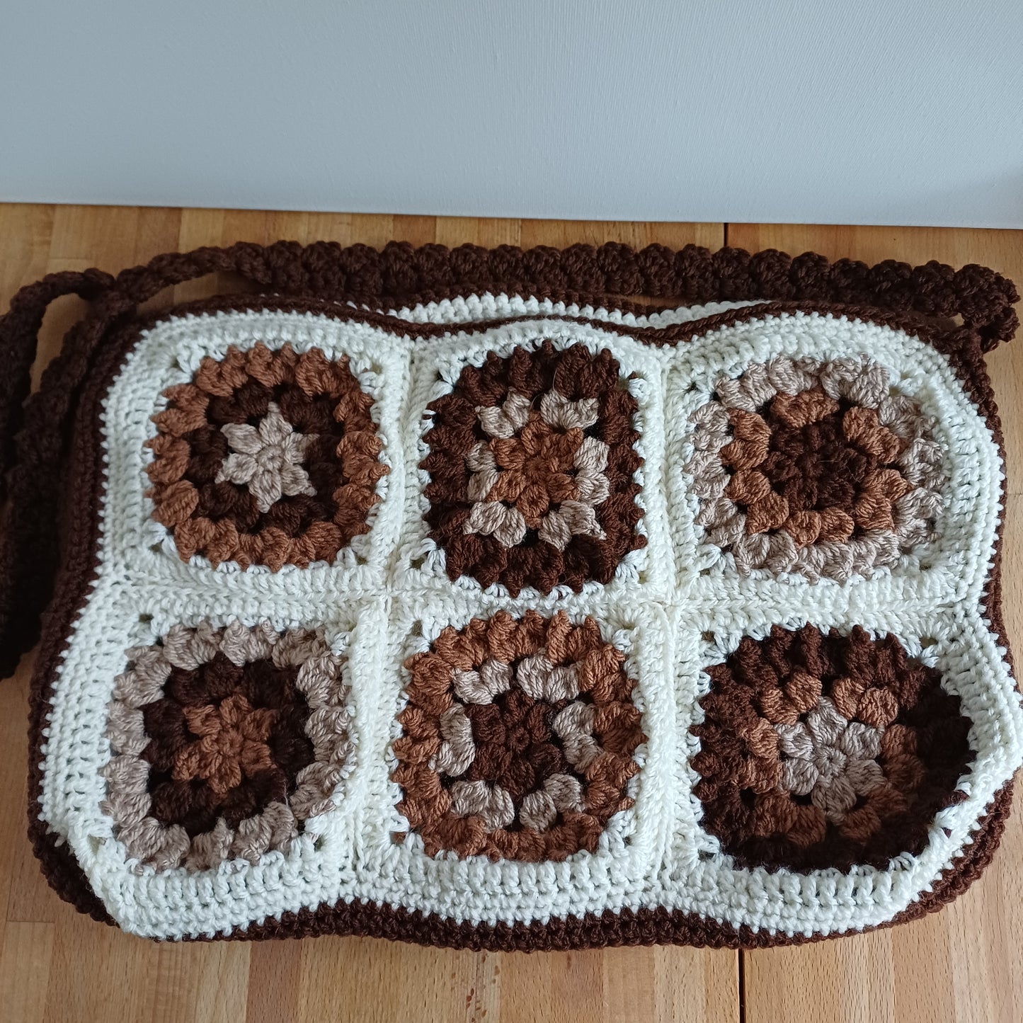 Grand sac bandoulière marron