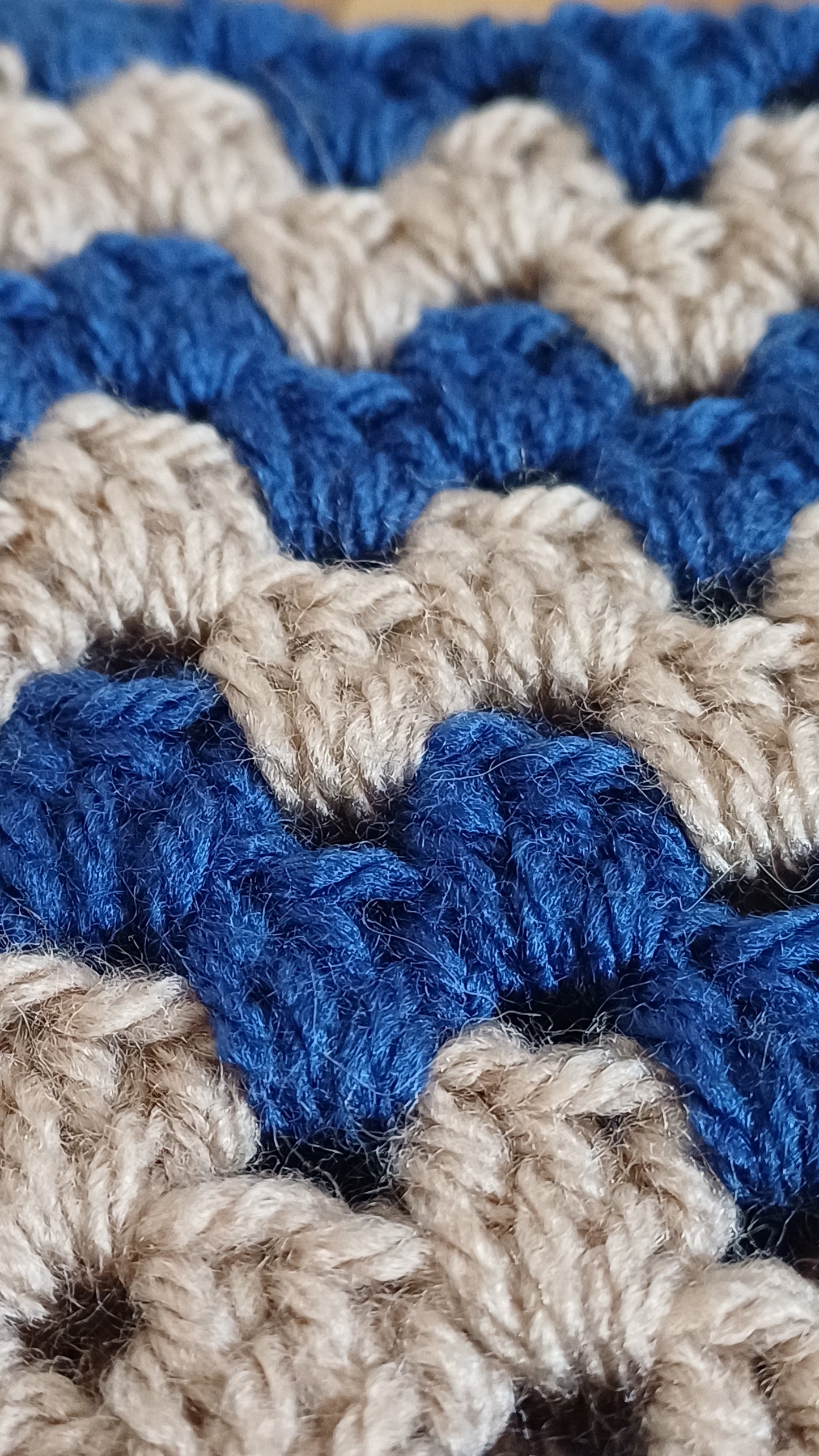 Tote bag bleu et beige