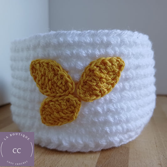 Panier déco automne motifs feuille
