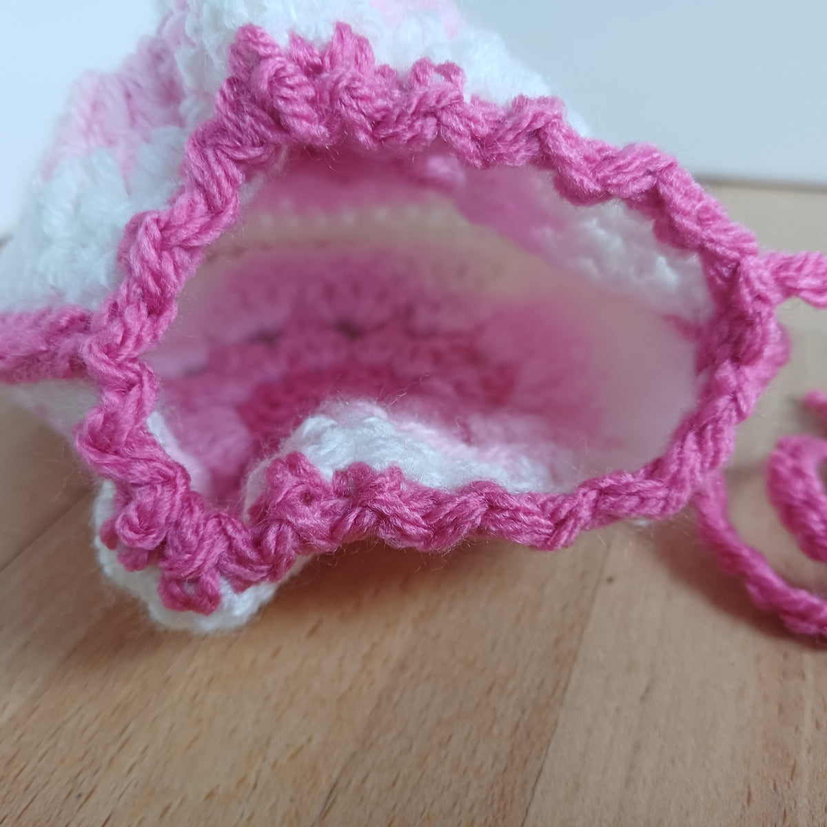 Pochon granny coeur rose