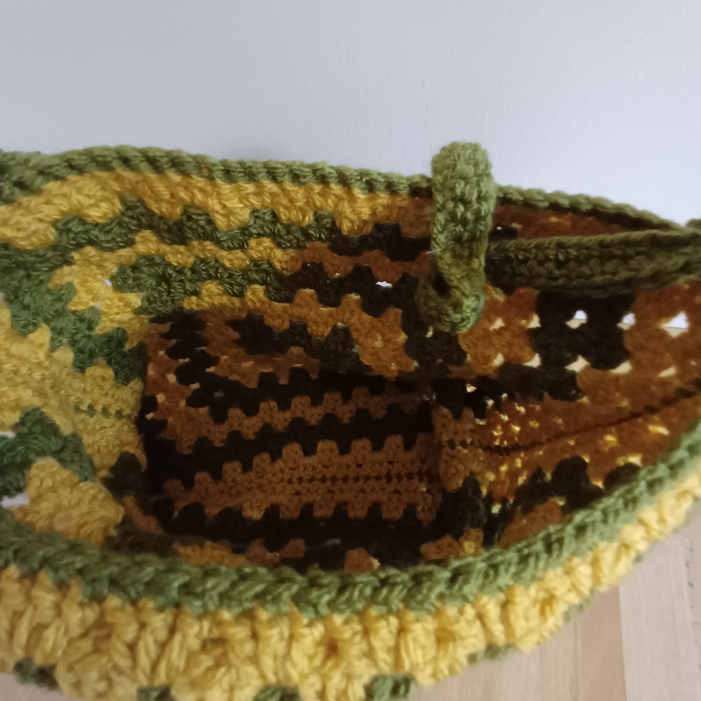 Tote bag vert et jaune