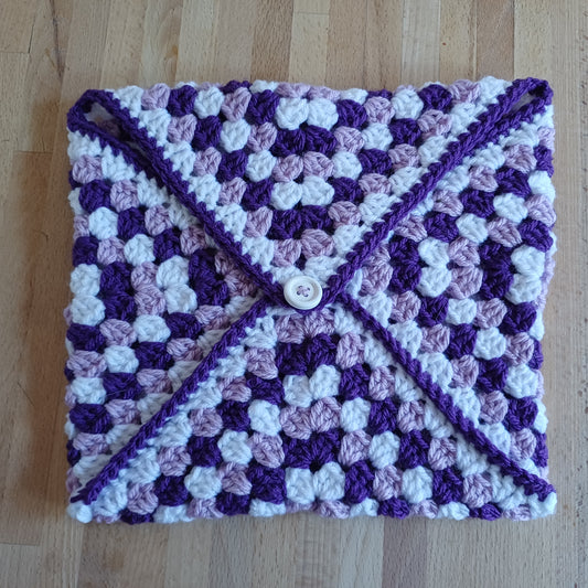 Pochette enveloppe pour livre duo de violet
