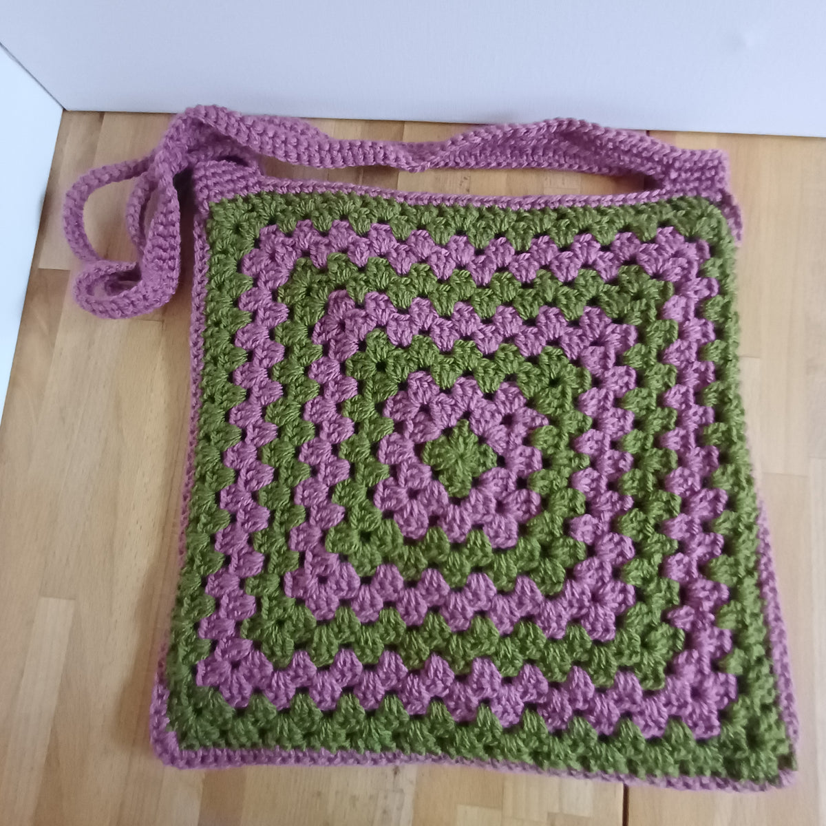 Tote bag rose et vert