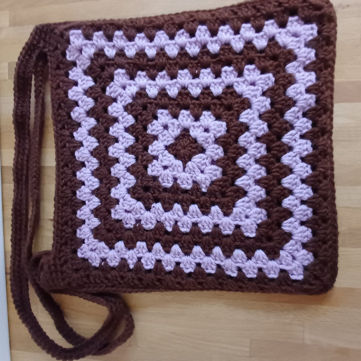 Tote bag marron et rose