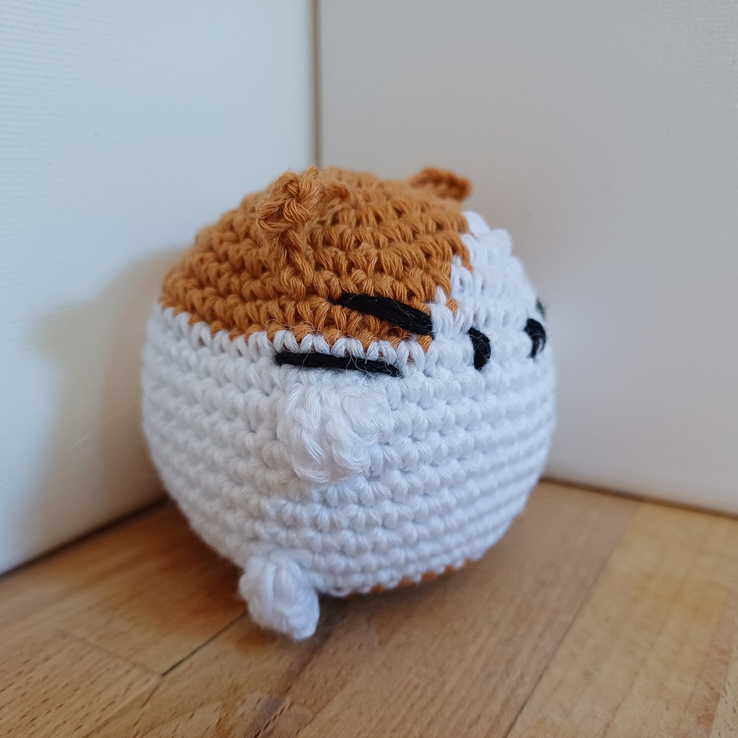 Chat squeeshy blanc et marron