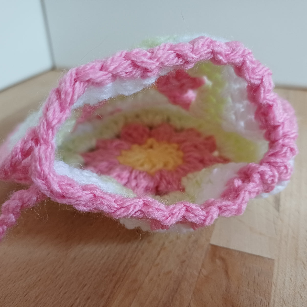 Pochon granny rose et vert clair