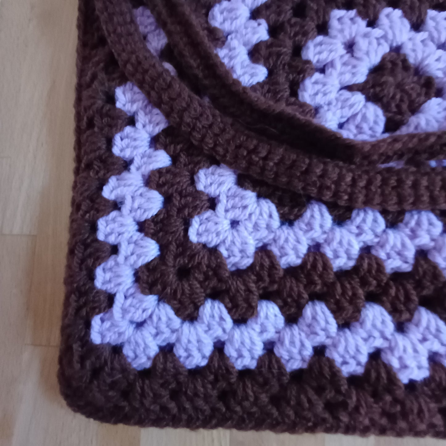 Tote bag marron et rose