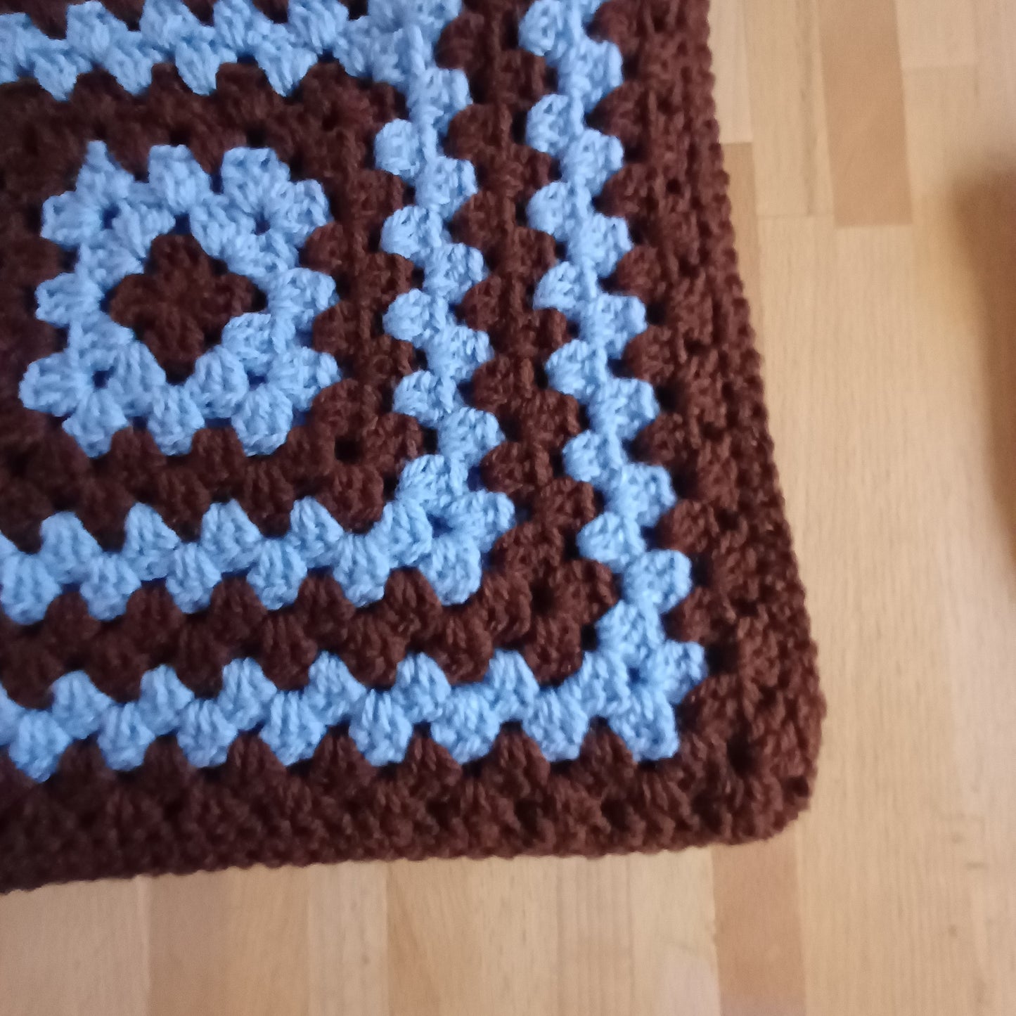 Tote bag marron et bleu