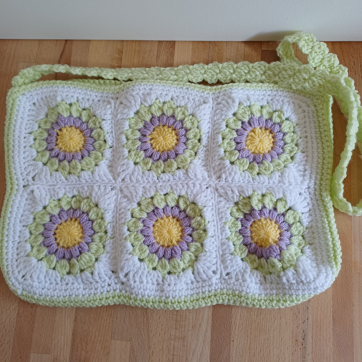 Grand sac bandoulière vert clair