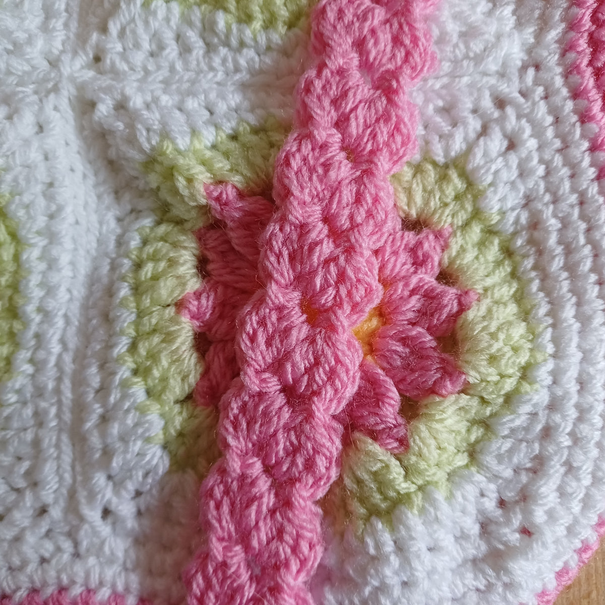 Grand sac bandoulière rose et vert clair