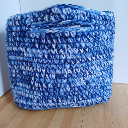 Panier sac multicolore bleu