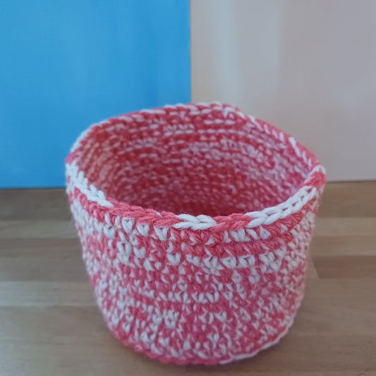 Panier déco bicolore