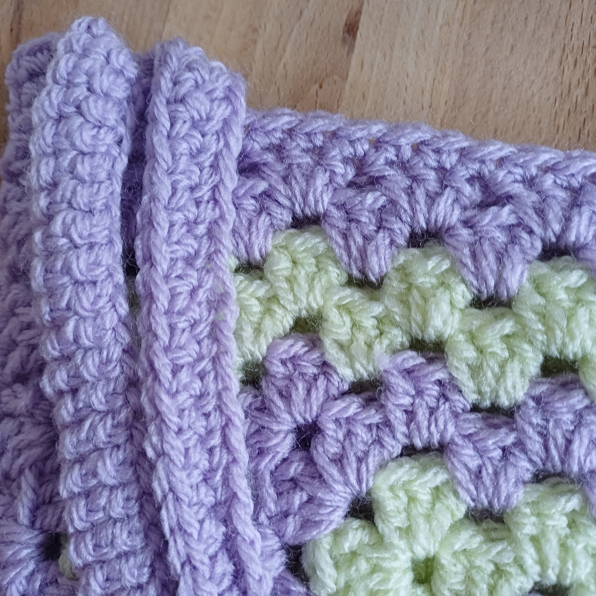 Tote bag mauve et vert clair