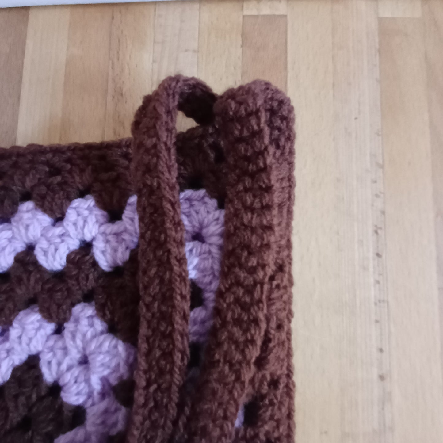 Tote bag marron et rose