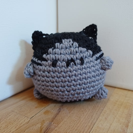 Chat squeeshy gris et noir