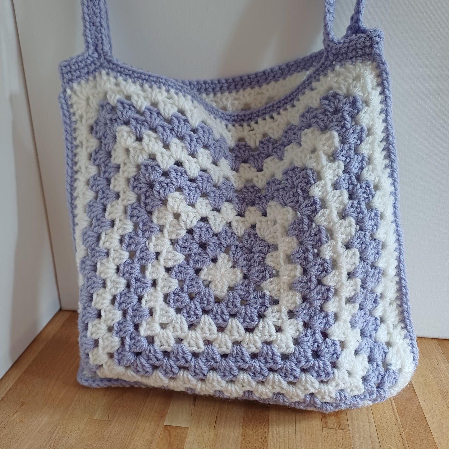 Tote bag mauve et blanc