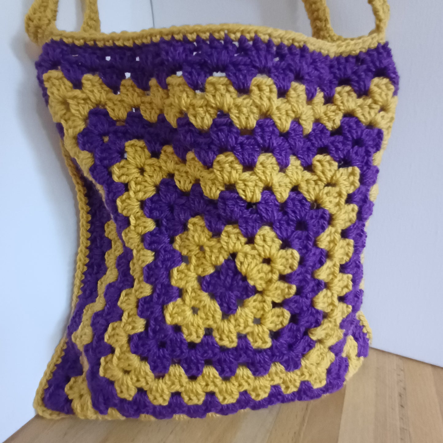 Tote bag violet et jaune