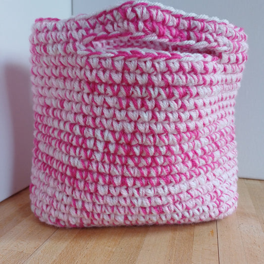 Panier sac multicolore rose