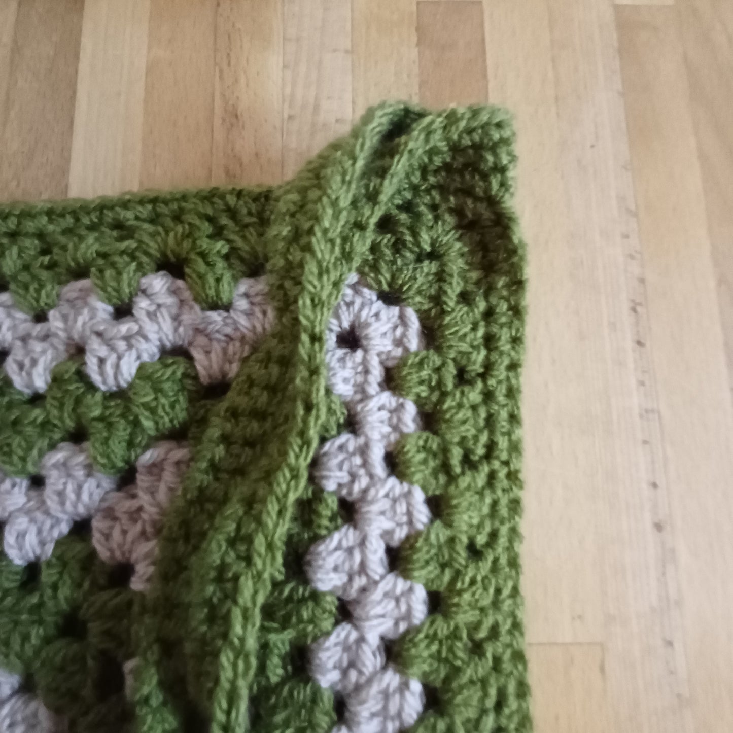 Tote bag vert et beige