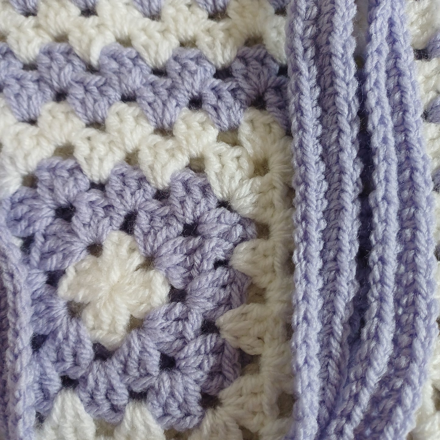 Tote bag mauve et blanc