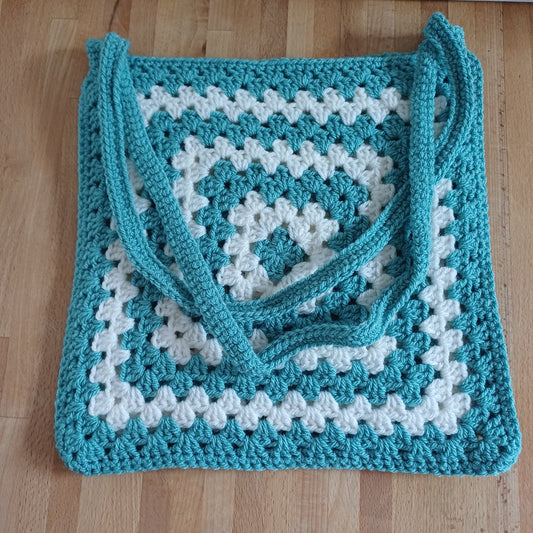 Tote bag vert et blanc