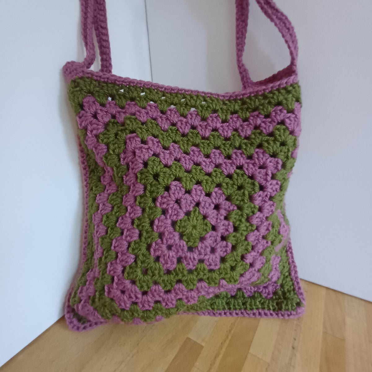 Tote bag rose et vert