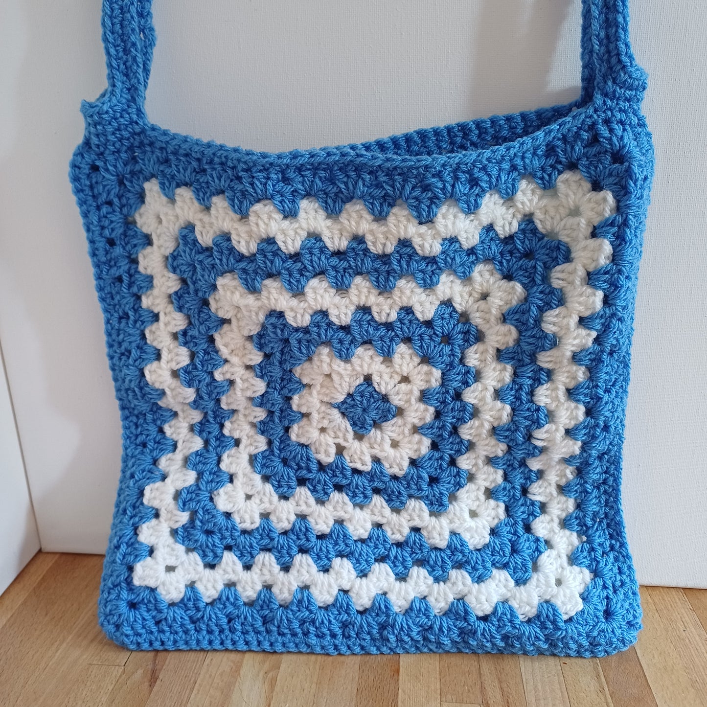 Tote bag bleu et blanc