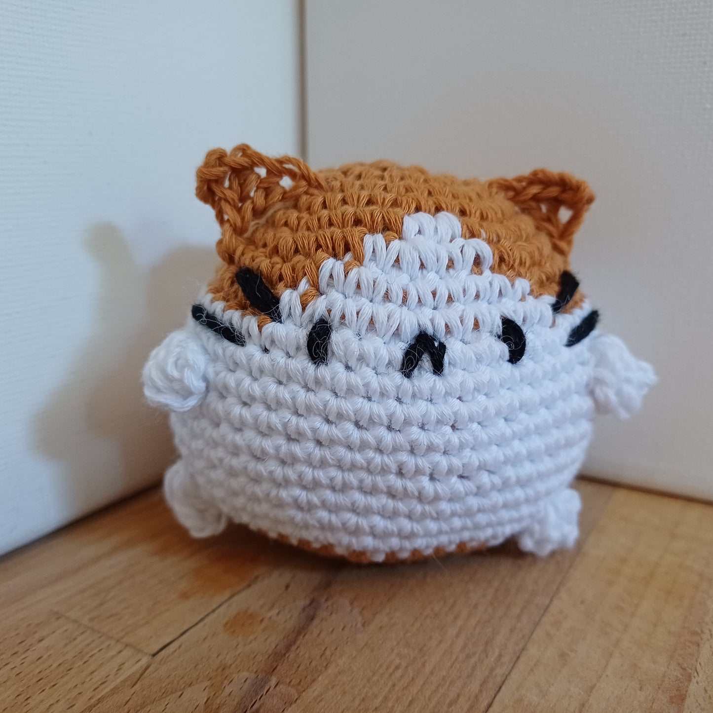 Chat squeeshy blanc et marron