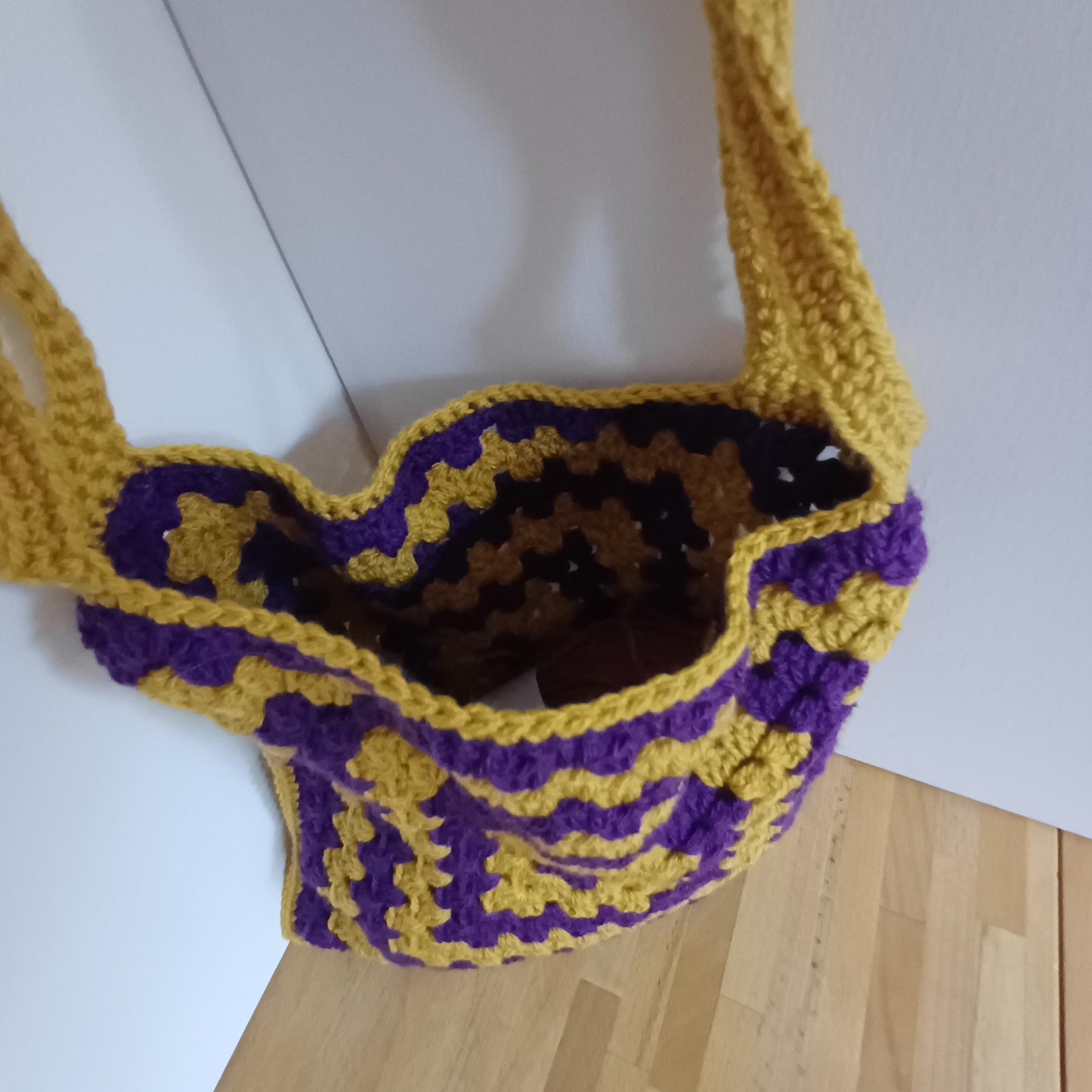 Tote bag violet et jaune
