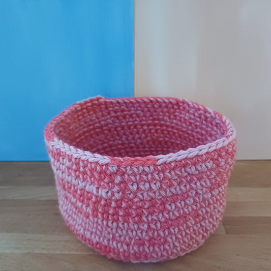 Panier déco bicolore