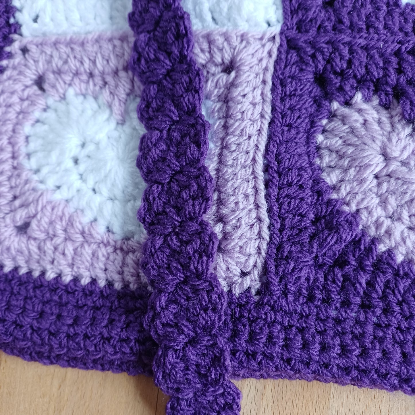 Grand sac bandoulière coeur violet