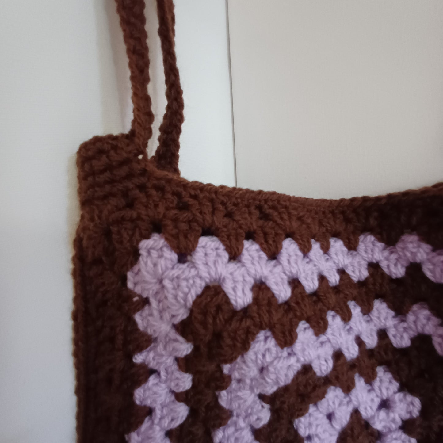 Tote bag marron et rose