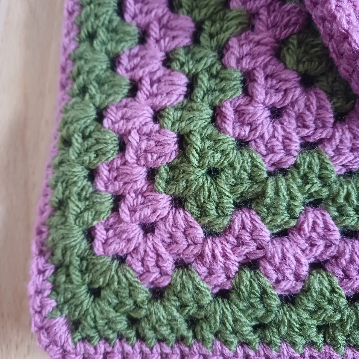 Tote bag rose et vert