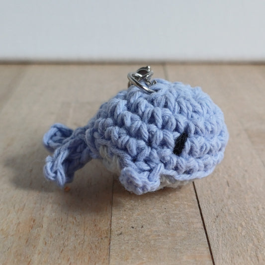 Porte-clés mini baleine mauve