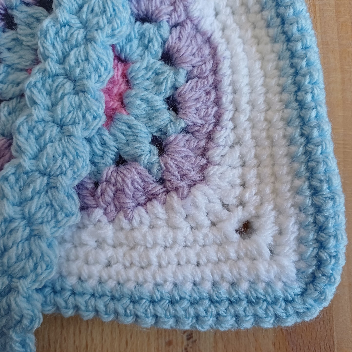 Grand sac bandoulière bleu, violet et rose