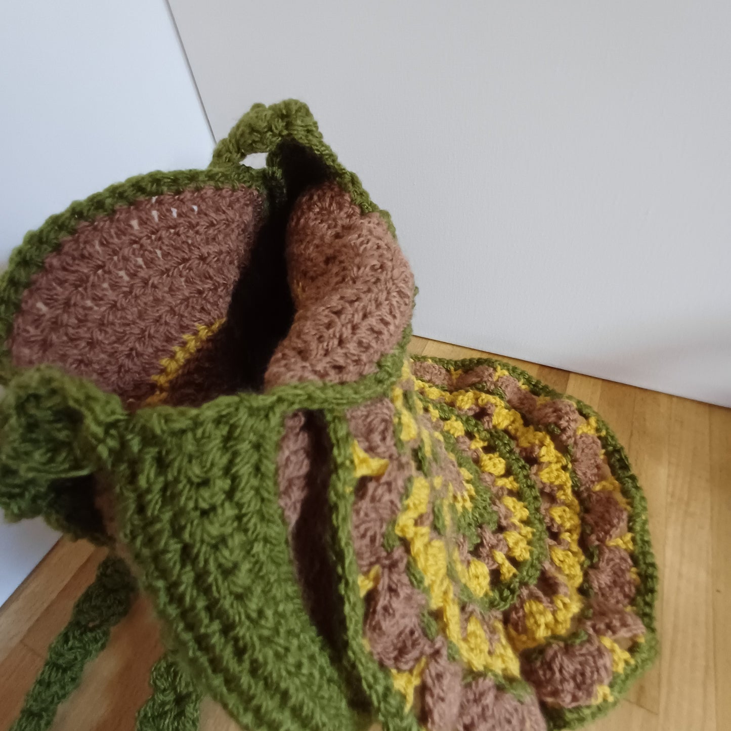 Sac rond mandala marron