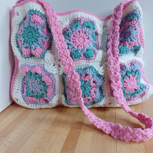 Grand sac bandoulière rose