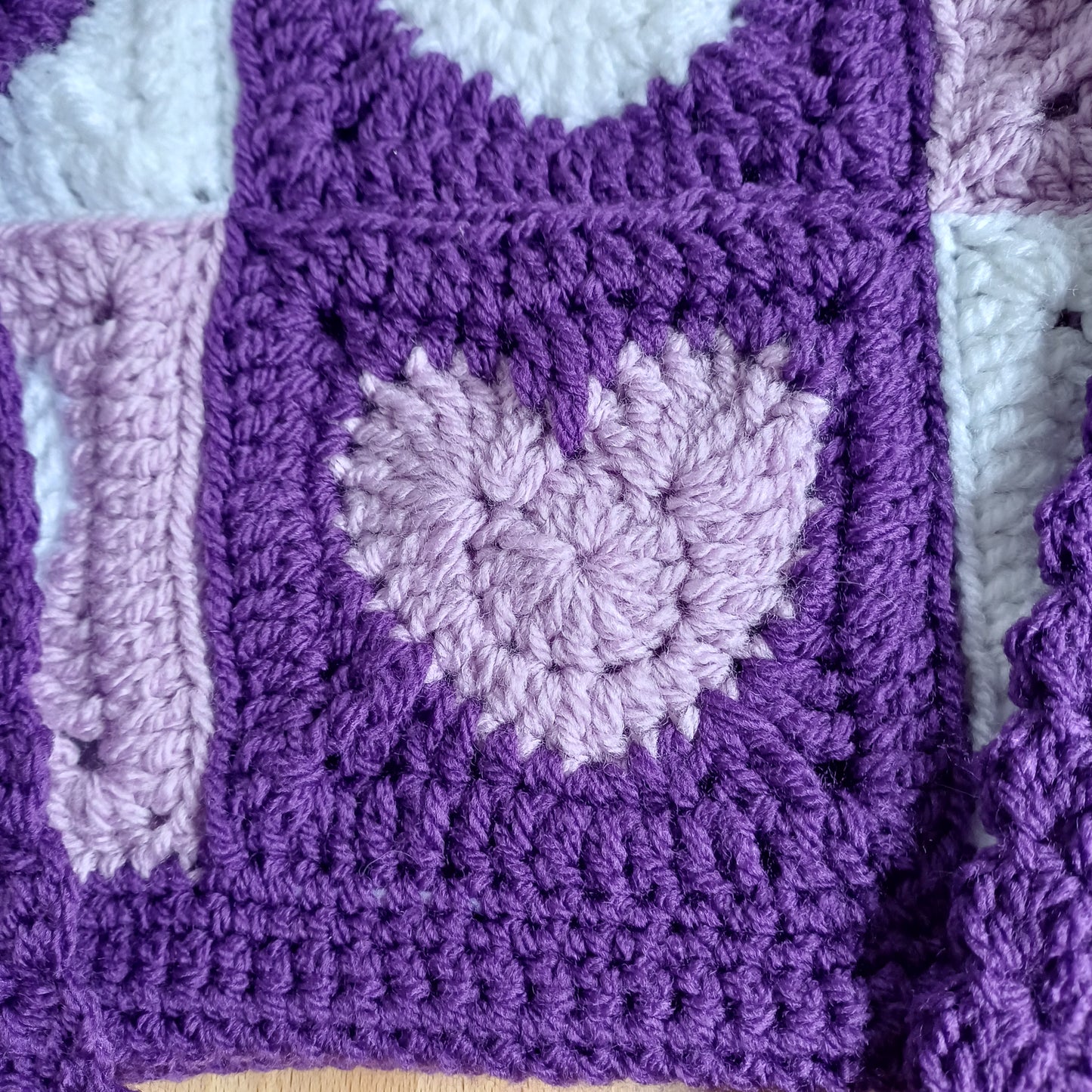 Grand sac bandoulière coeur violet